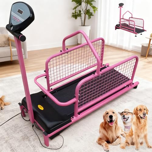 Dog Treadmill for Small, Medium & Large Dogs, 200W Motor with LCD Display & Adjustable Speed, Max Load 176 LBS / 80 kg, for Indoor Pet Exercise and Fitness B