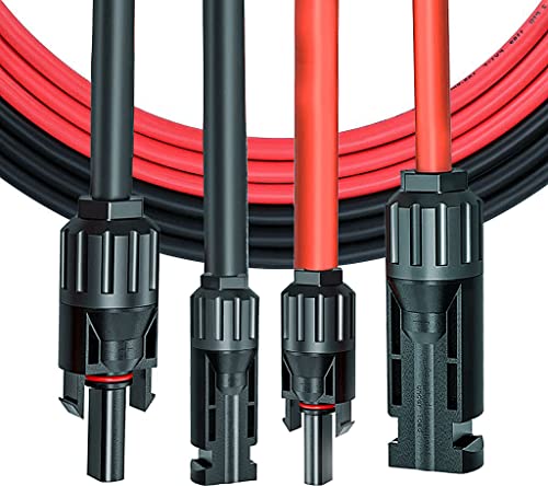 Preisvergleich Produktbild Solarkabel, Solarkabel 4mm2, Verlängerung, Kabel, Solarkabel Verlängerung, Solar Verlängerungskabel, Pv Kabel 4mm2, Verlängerung 5m, Photovoltaik Kabel (10M)