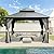 Domi Hardtop Gazebos 10x10FT, Aluminum Metal Gazebo with Galvanized Steel Double Roof Canopy, Curtain and Netting, Permanent Gazebo Pavilion for Patio, Backyard, Deck and Lawn, Grey