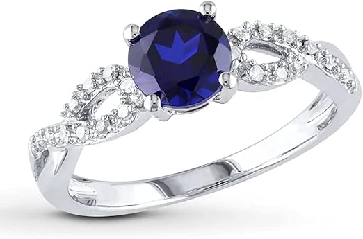 55Carat Gemstone Twist Band Ring - 925 Sterling Silver, Customizable Stone & Size (4-13), Western Design