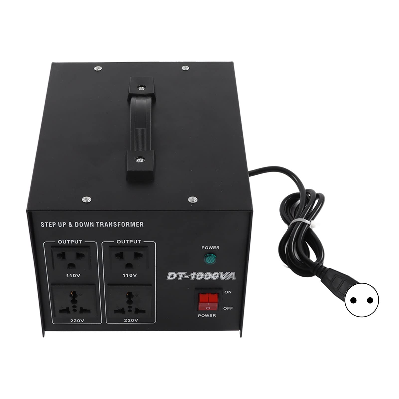 Trasformatore di corrente da 1000 W, regolatore di conversione di tensione con sovraccarico, per elettrodomestici industriali Asciugacapelli, Juicer Rice Cooker (spina UE)