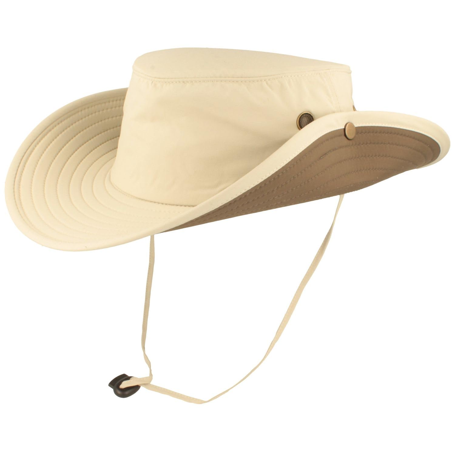 Breiter Cappello da safari, Cappello Estivo da Sole con Protezione UV 30+, Traspirante, Leggero e Pieghevole, con Sottogola Regolabile, Beige XL, Beige 2, XL