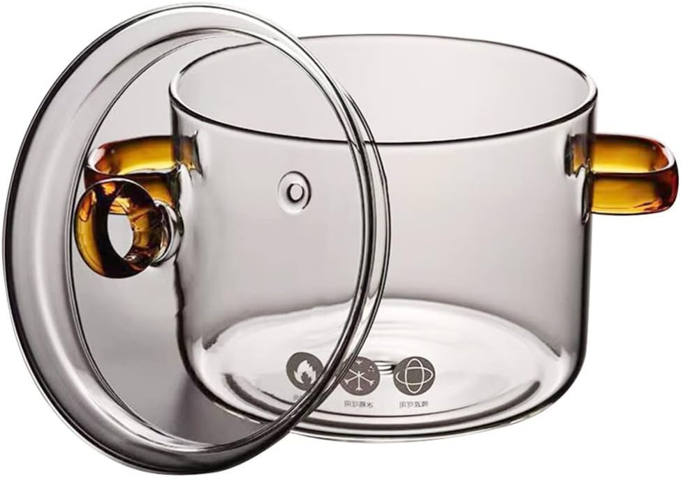 Luxshiny Pasta Pot Glass Pot Glass Cooking Pot with Lid