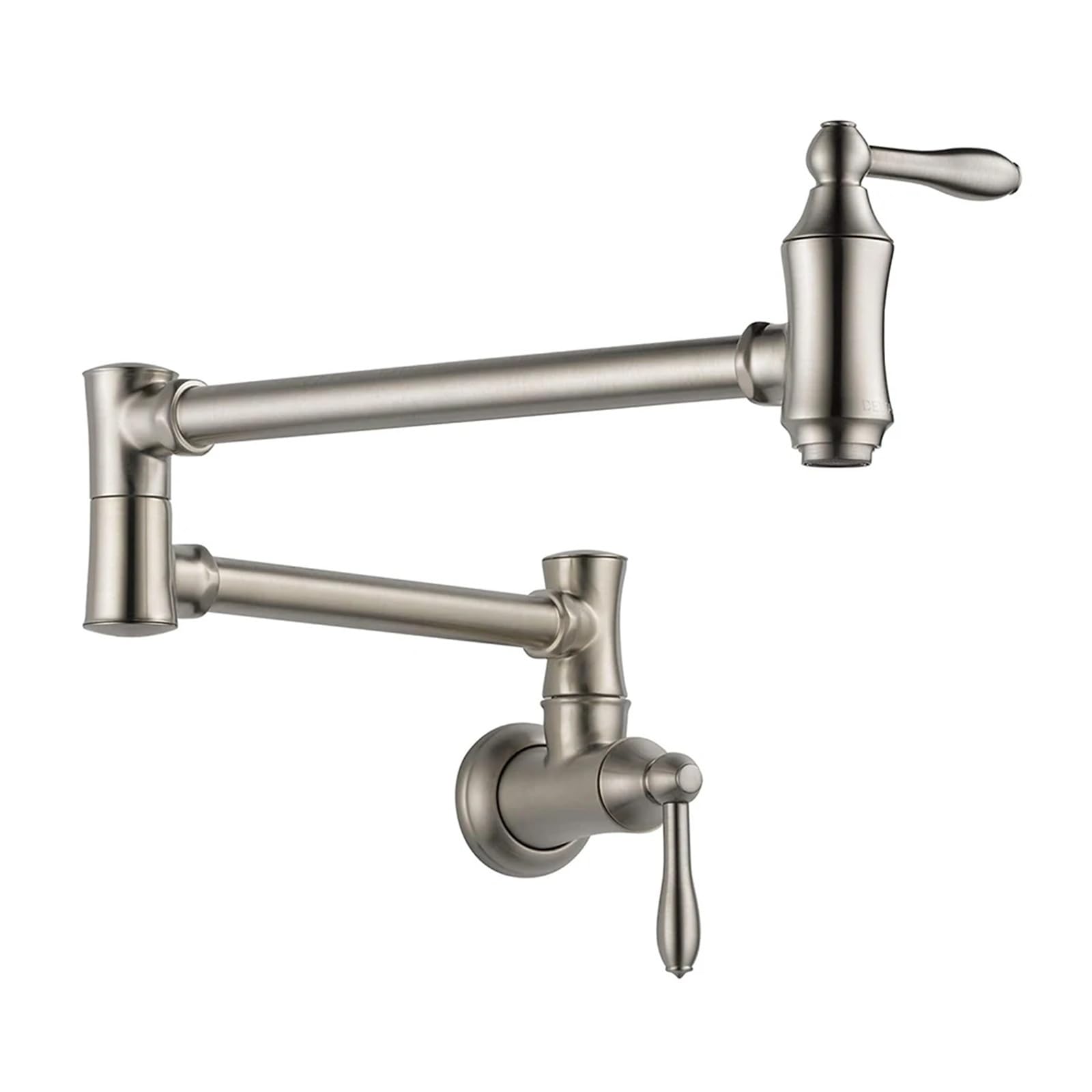 ZQFHSX Wall Mounted Kitchen Faucet Brass Fold Tap Pot Filler Retractable Folding Contemporary Design for Most Scenarios(Silver)