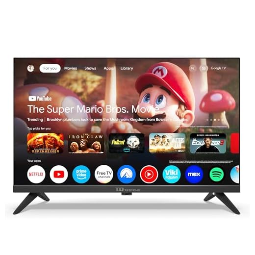 TD Systems - Smart TV 24 Pollici HDR senza Cornici, Android 11, Controllo Vocale, TV Digitale Terrestre 2025. Televisore con 2 Anni di Garanzia - PRIME24K20GLE
