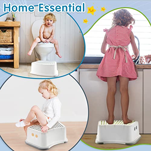 6 Pack Step Stool For Kids Toddler Step Stool Kids For Bathroom Sink Toilet Stools For Potty Training, Bathroom, Kitchen, Bedroom, Toy Room And Living Room Step Stool With Non Slip Base #TOP6