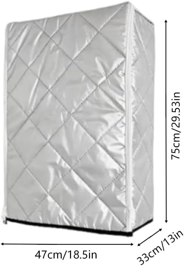 2Pcs Tankless Water Heater Cover with Zippers,Thickened Water Heater Enclosure Covers, Outdoor Water Heater Protective Cover for Freezing Weather Insulation for Outdoor, Indoor (Grey)