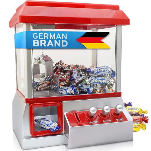 GOODS+GADGETS Candy Grabber Machine à Bonbons Machine à sous à Pinces à Bonbons Rouge