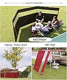 HIKEMAN Camping Windschutz Sichtschutz Garten - Strand Windschutz mit Sichtfenster,Outdoor Caravan Privacy Shield,kann als Zeltplane für Picknick,Grill,Lagerfeuer verwendet Werden(Schwarz,4.4m)