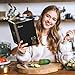 LuBudingJoy Blank Recipe Book to Write in Your Own Recipes. Sprial Hardcover Blank Cookbook, Recipe Journal Hold 130 Recipes(Black)