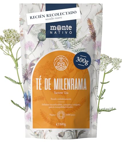 Hierba de Milenrama Monte Nativo (300g) - Infusión de milenrama - Infusiones de hierbas – Cuidadosamente cortado y secado - Té de hierbas – Té de frutas – 100% puro y natural