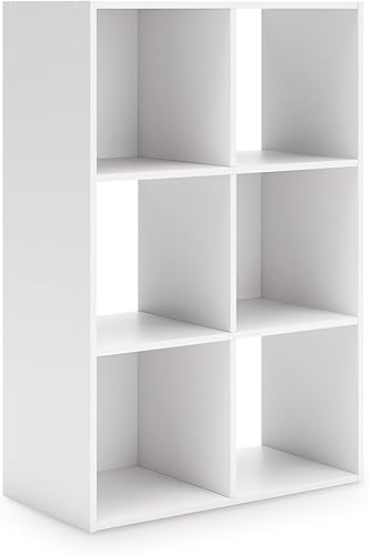Miniatura 145 de Signature Design by Ashley Paxberry Coastal - Organizador de almacenamiento o librero moderno de 6 cubos, color blanqueado, diseño costero