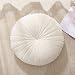 MolynnChic Floor Pillow Meditationskissen Rund Groß Bodenkissen Sitzkissen Für Erwachsene, Samt Dicke Bodenkissen Für Yoga Wohnzimmer Balkon Outdoor Tatami 40cm (beige)