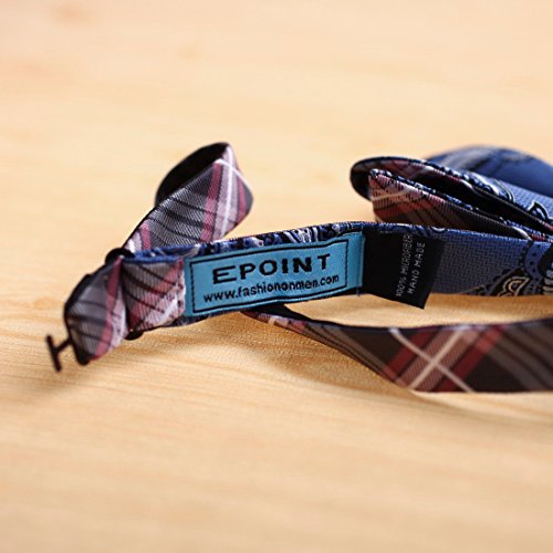 Epoint Stylish Self Bowtie Clip-On Adjustable Patterned Self Tie Bowtie Blue Pure Silk Retro Paris Ebaf0031 Steel Blue,Silver,Black,Dim Gray,Pink #TOP3