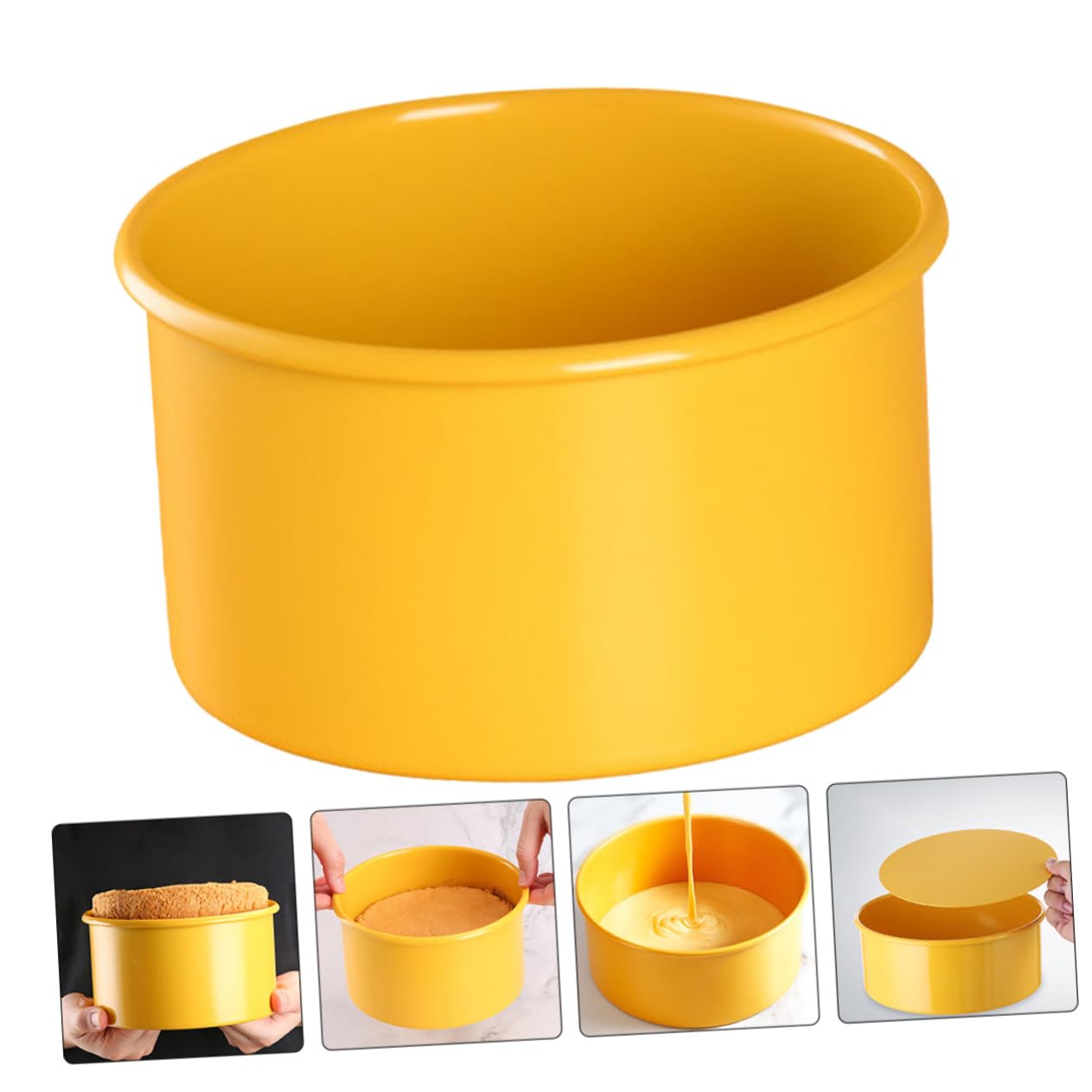 ULTECHNOVO Moule à Gâteau Rond Antiadhésif Plateau de Cuisson Micro-ondes Multifonctionnel Moule à Pâtisserie Pratique pour Usage Domestique