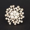GUYAQ Broche en Cristal pour Femmes élégante Perle Strass Brillant Flocon de Neige Broche Broche Rose Cristal Fleur Broches épinglette Mariage mariée Broches vêtements décoration #1