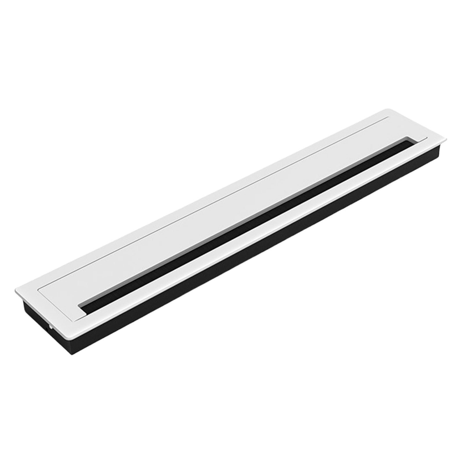 Copri per cavo rettangolare con spazzola, filo metallico, per organizzare passaggio del cavo attraverso l ' tenuta per scrivanie da ufficio, tavolo per computer