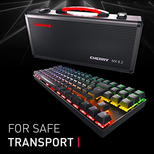 Image of Cherry MX 8.2 TKL Wireless, Tenkeyless Mechanical Gaming Keyboard, Bluetooth, 2.4 GHz & Wired Mode, incl. Metal Case for Safe Transport, MX Brown Switches, Black