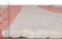 Vista 5 de Unique Loom Chindi Rag Collection - Alfombra a rayas (2 pies 2 pulgadas x 3 pies 1 pulgada, rectangular, coral y marfil)