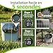 KINEVI Solar Irrigation System, 3W Auto Watering Kit for 15 Pots, 22 Timer Modes with Anti-Siphoning Device, 15m Hose for Garden Indoor Outdoor Plants Lawn Potted Balcony Vegetables shrub