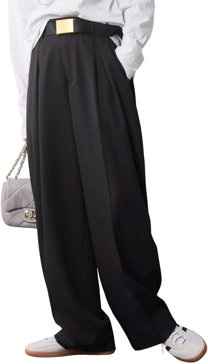 [ニッセン] ロングパンツ レディース バレルレッグスラックス 大きいサイズ有 シックスタイル