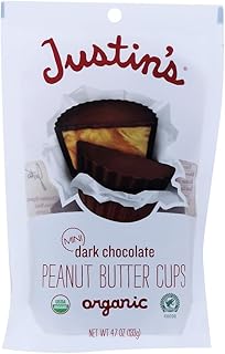 Justin's Organic Mini Peanut Butter Cups Dark Chocolate -- 4.7 oz - 2 pc