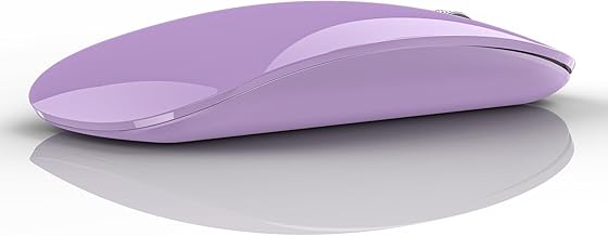 Uiosmuph U30 Wireless Bluetooth Mouse, Rechargeable Wireless Mouse (BT5.1+ BT5.1+ USB) Silent Wireless Mouse for Laptop/MacBook/Android/PC/Mac, Purple
