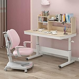 Bureau met plank Children’s Study Desk Hef Desk Student Bureau Huishoudelijke Instelbare Tafel en Stoel Set Studiebalie witte computer bureau (Color : 100cm)