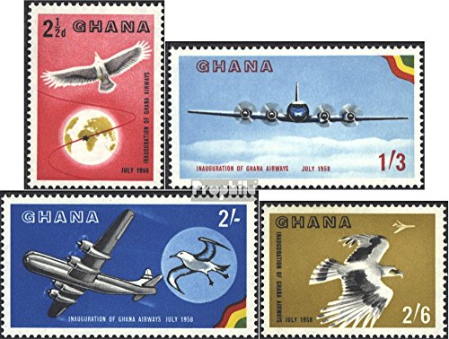 Prophila Collection Ghana Michel.-No..: 28-31 (Completa Edizione) 1958 Ghana Compagnie aeree (Francobolli per i Collezionisti) Aviazione