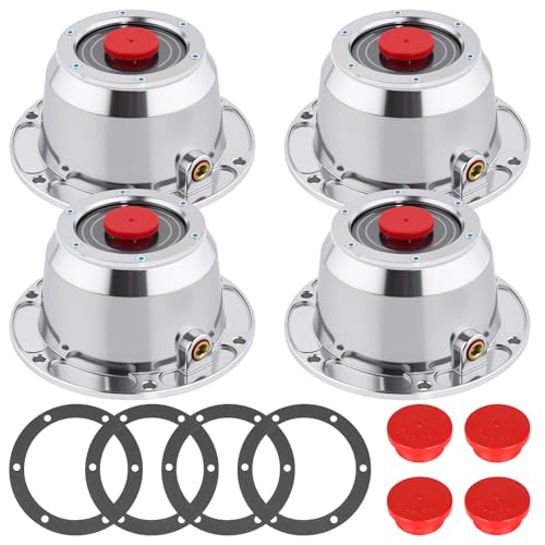 CheeMuii 4 Pack 343-4195 Trailer Hub Caps Kit Replace for Stemco 343 4195