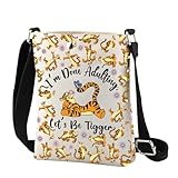 Matériau en toile de haute qualité : le petit sac à bandoulière inspiré du Tigrou pour homme et femme est fabriqué en polyester durable et doux, un sac résistant à l'eau avec une citation et une belle impression sur la surface, et une double couture aux coutures pour une plus longue durée de vie.
