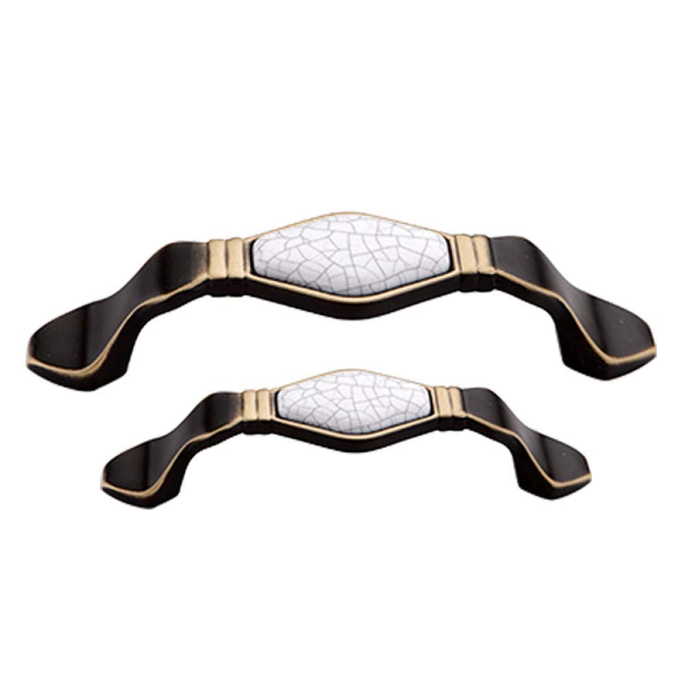 STNYANXD Antique Cabinet Drawer Handles 2Pcs Coffee Copper Cupboard Wardrobe Door Drawer Furniture Hardware 96Mm(128mm)