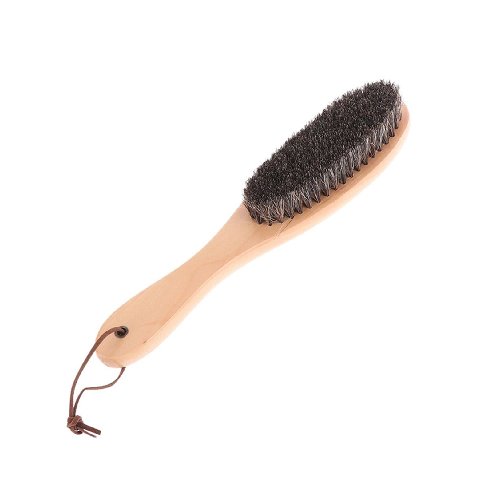 Horsehair brush Wooden Handle Horse Hair Brush Shoe Polish(Color 2)