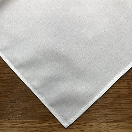 White Cotton 11"X11" Lady's Handkerchiefs, Plain Edge, Set Of 6 #TOP7