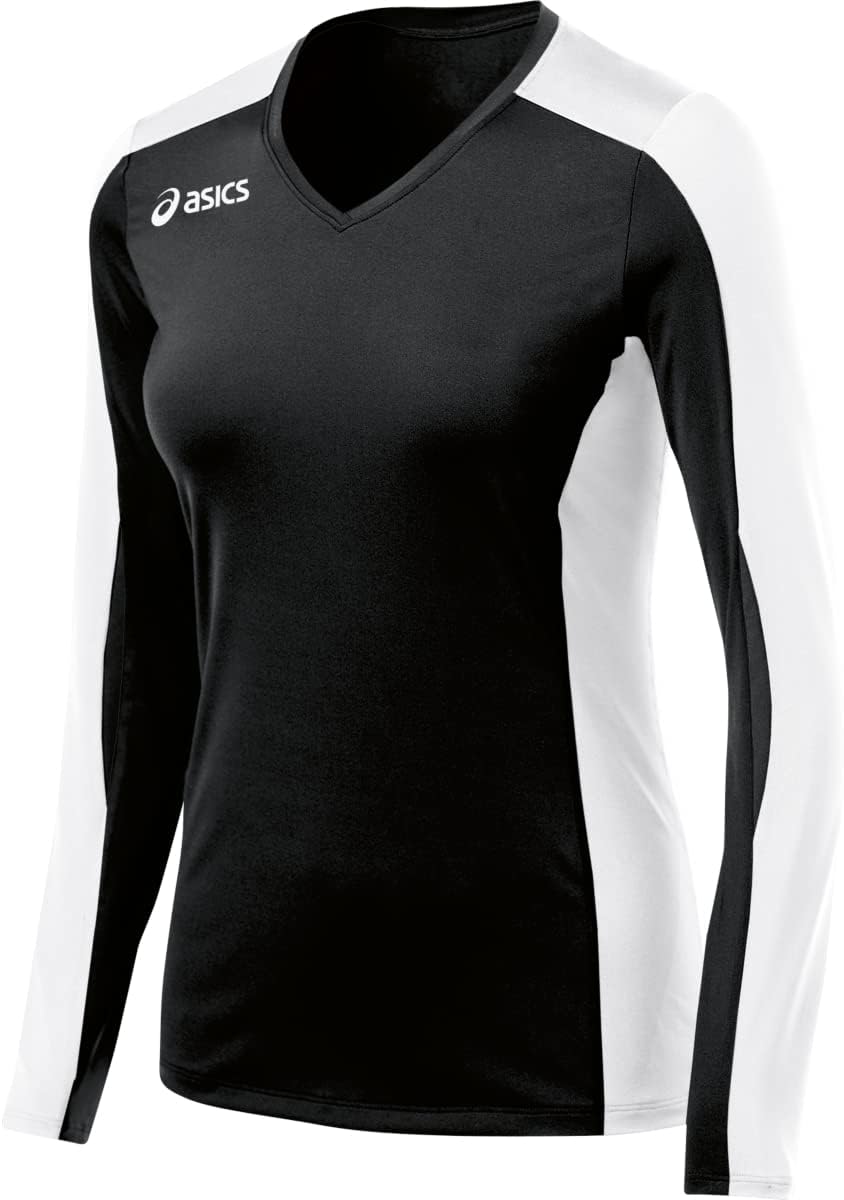 ASICS Women's Roll Shot Jersey Volleyball Apparel X-Small Black/White