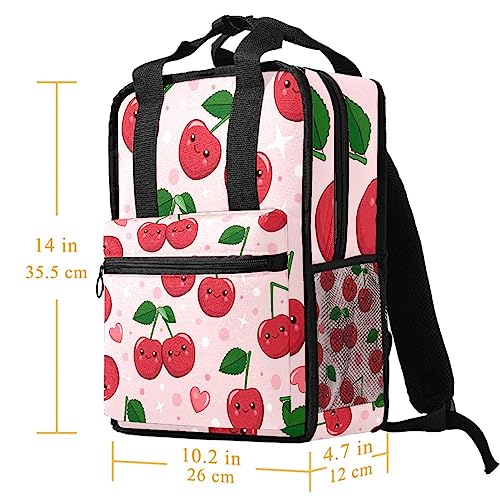 Sac à dos garçons motif cerises rouges multicolore 35.5x26x12 cm