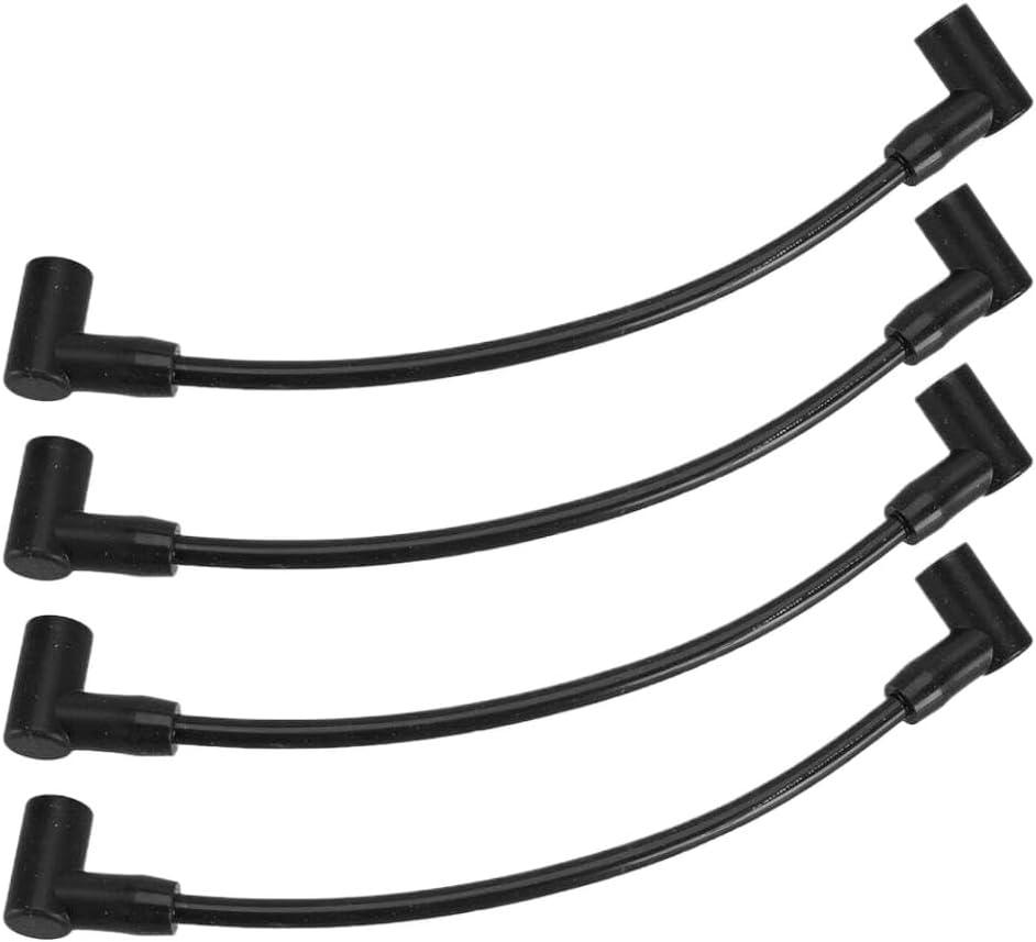 Spark Plug Wire 84-881908T 4pcs Fits Marine 4 Cylinder 40-60 EFI 4-Stroke Engines Black Plastic