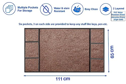 Image of Stylista Refridgerator top Cover Suitable for Samsung RR20C1723R8 /HL, 183 Liter Fridge, Dimension (WXD) 65x111 CM, Sand Pattern Brown