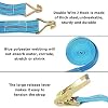 HNBun 2 Pack Ratchet Tie Down Straps, 2 Inch x 33 Feet, 10,000 lbs Break Strength, Heavy Duty Cargo Lashing Straps with Double J Hooks for Trailer, Truck, and Farm Equipment, Blue