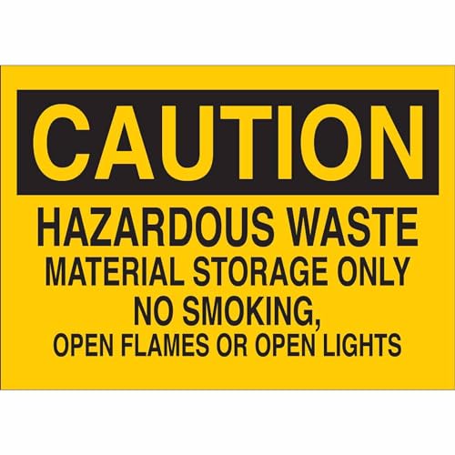 Panneau signalisation déchets dangereux Brady 69005 pour stopper les risques de flammes
