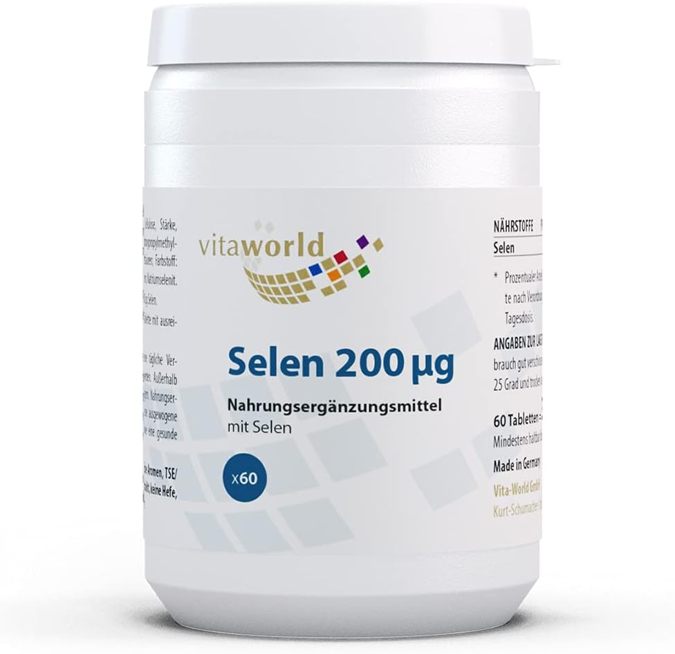 Selenium 3 x 60 tabletten van veganistische apotheken, 200 mcg, verpakking van 3 stuks