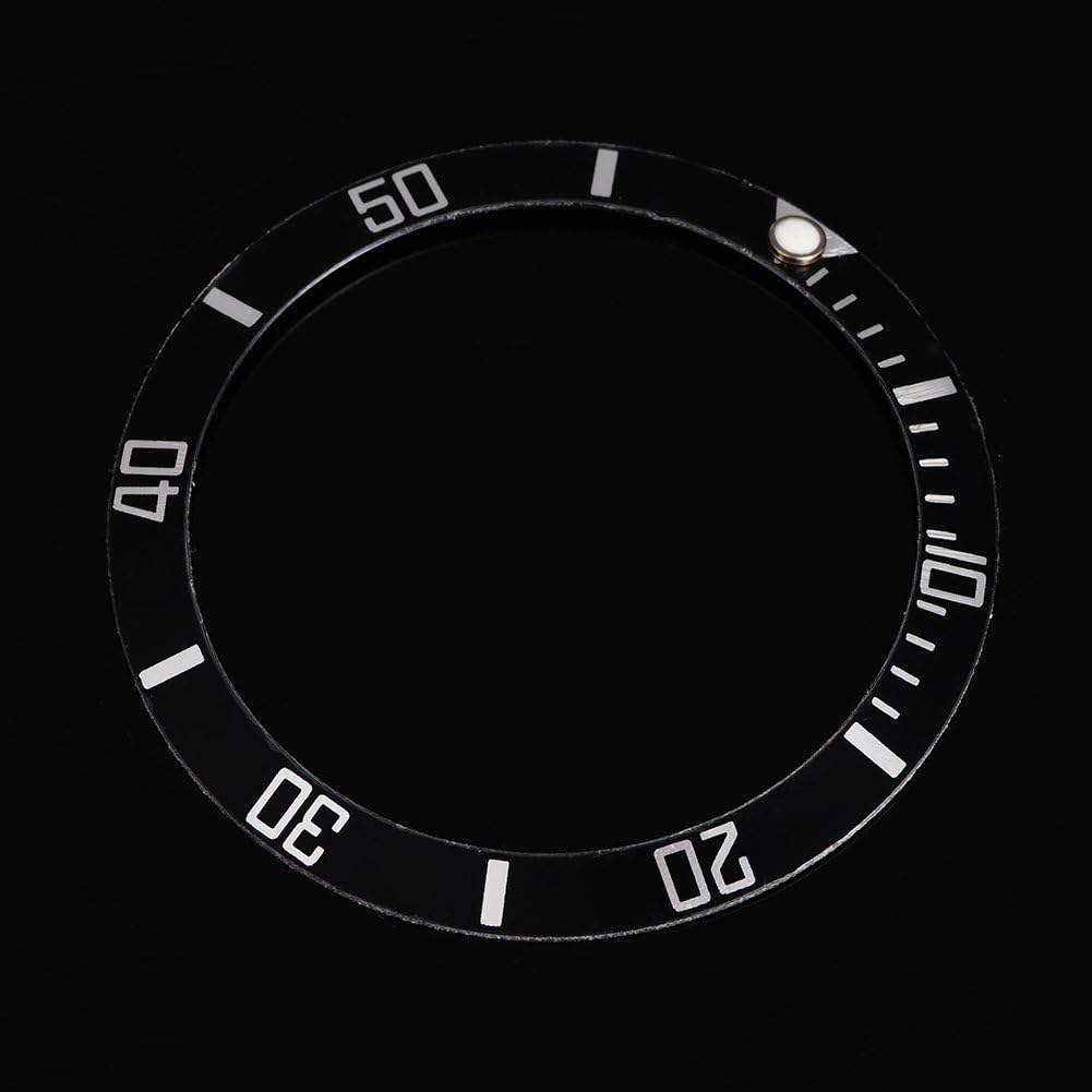 Watch Bezel Replacement Parts, Invicta Bezel Insert Ceramic Wristwatch Plastic Material Loop Bezel Insert Ring (Black)