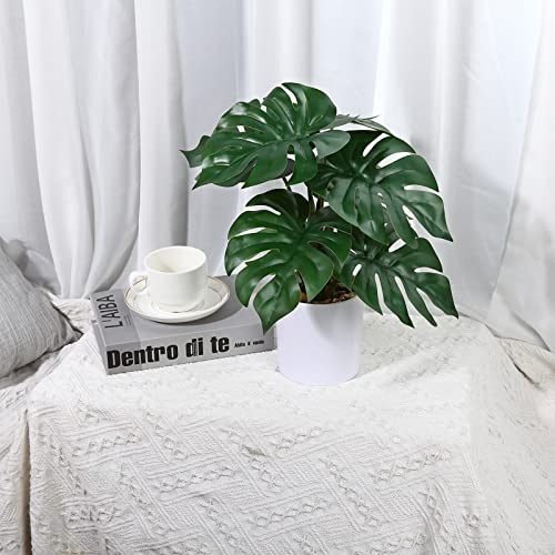 Kazeila Fake Monstera Plant Artificial Tropical Split Leaf Plant Faux Desk Plant For Indoor Decoration Perfect Housewarming Gift #TOP5