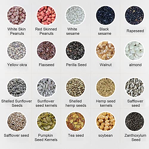 Wgwioo Oil Press Machine, Automatic Oil Extractor, Organic Oil Expeller For Avocado Coconut Castor Flax Peanut Canola Sesame Sunflower #TOP7