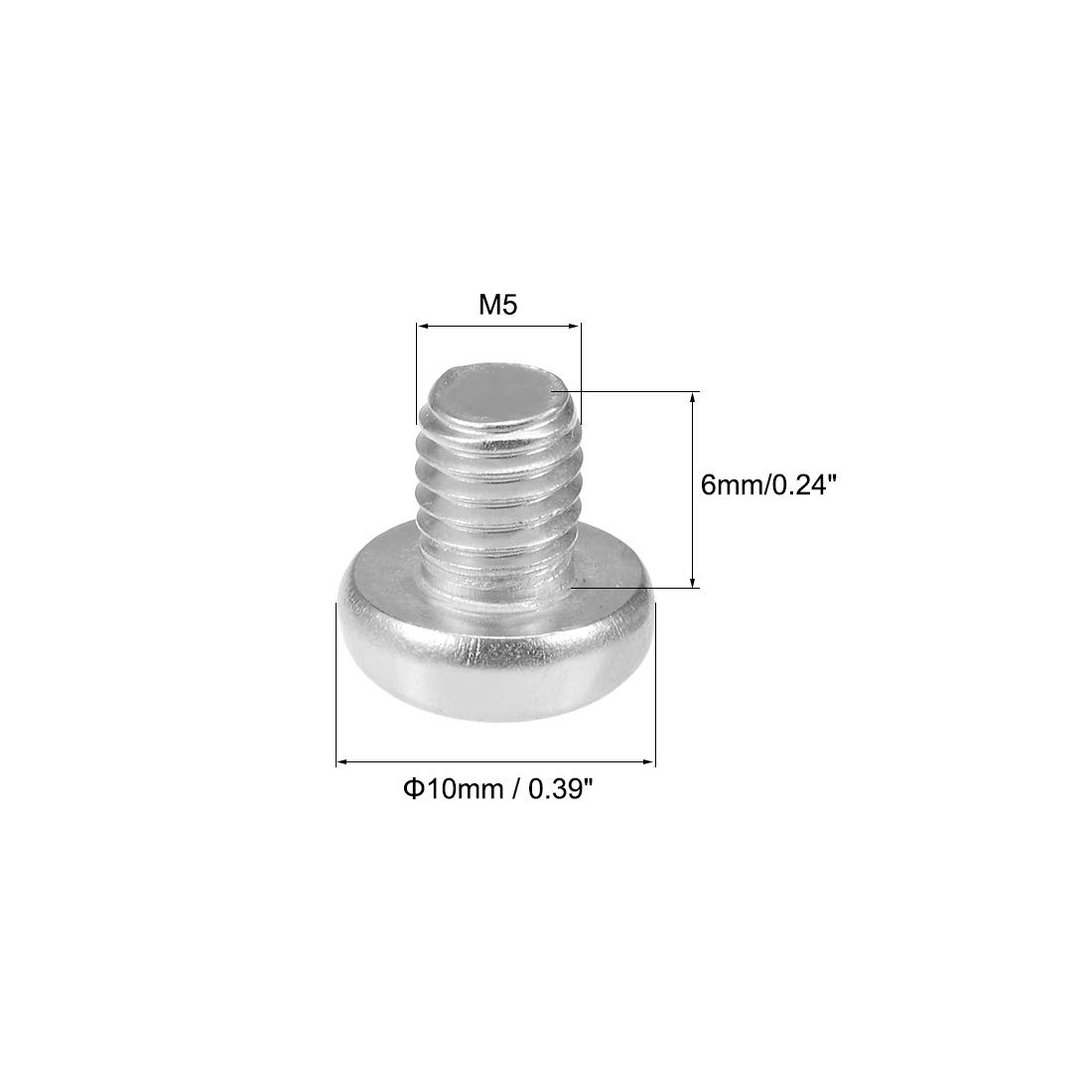 304 Edelstahl Phillips-Kreuzschlitzschrauben M2–M8 – Flachkopf Mit Bund, 6–40 Mm, China