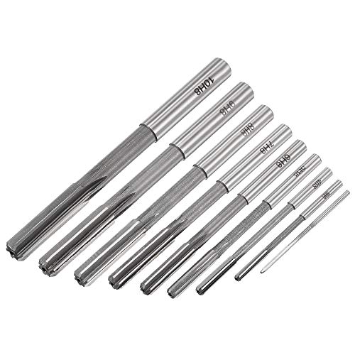 Uxcell A20102800UX0556 Chucking Reamer Set Lathe Machine Reamer Straight Flute Milling Cutter High Speed Steel H8 Tolerance (2Mm 3Mm 4Mm 5Mm 6Mm 7Mm 8Mm 9Mm 10Mm) 9Pcs thumb #5