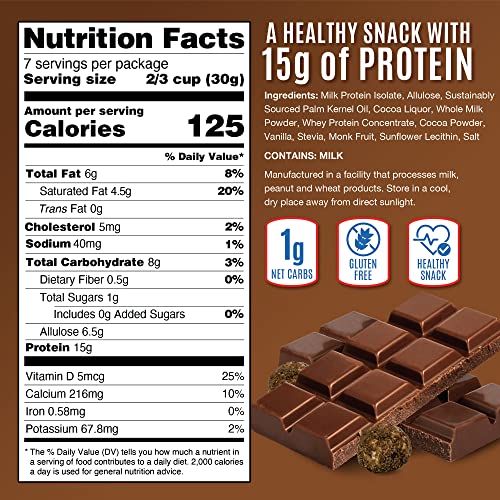 Keto Cereal By Snacks House, High Protein Low Carb Healthy Breakfast Food – Gluten & Grain Free Crunch – Paleo, Diabetic, Ketogenic Diet Friendly Cereals – 7 Serving Bag (Chocolate Puffs) #TOP1