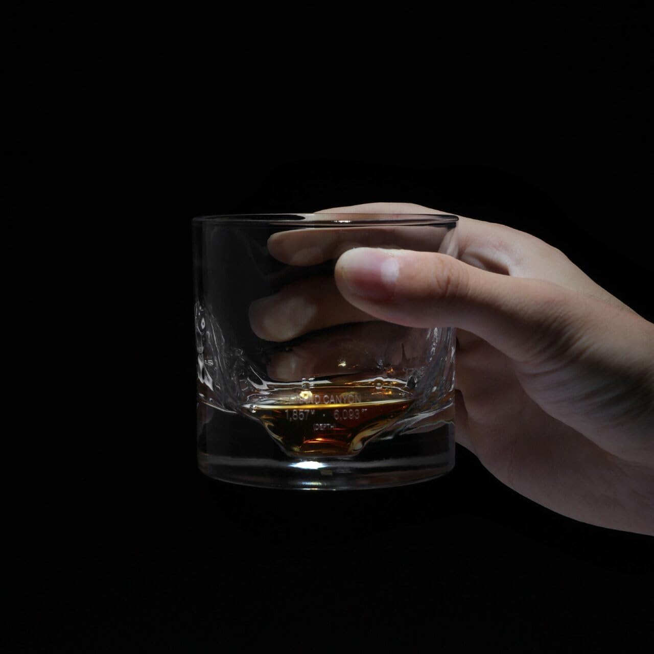 LIITON Grand Canyon Heavy Crystal Whiskey Glasses Gift Set of 2, Thick Freezable Bourbon Glass 1lb Each, Premium Whiskey Gifts for Men, Frozen Crystal Chills Cocktails, 10 oz - Image 7