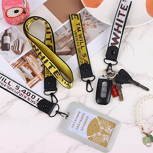 TUANTUAN 2 Sets/4 Pcs Fashionable Lanyard Keychain Lanyard For Key Keychain Neck Lanyard Unisex Keychain Neck Lanyard Cute Lanyard For Car Keys Mobile Phone.Silver+Yellow