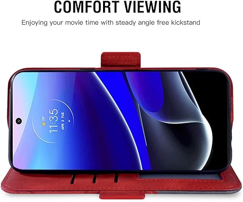 Miniatura 4 de Asuwish Funda compatible con Motorola Moto G Stylus 5G 2022 y protector de pantalla de vidrio templado, soporte de cuero con tapa para tarjetas con